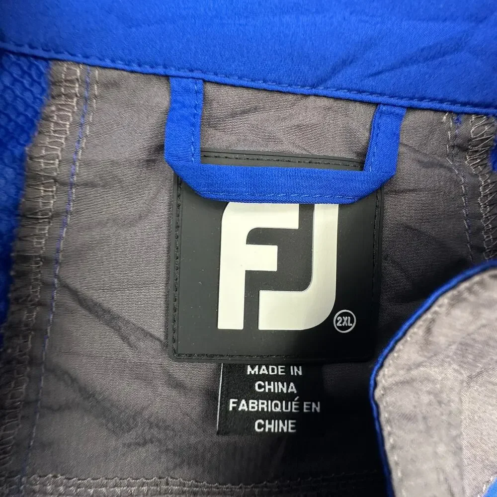 FootJoy FJ 1/2 Zip Windshirt Windbreaker Jacket Mens XXL Blue Gray Golf 32612